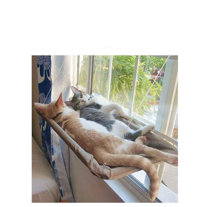 Gato en la hamaca de ventana